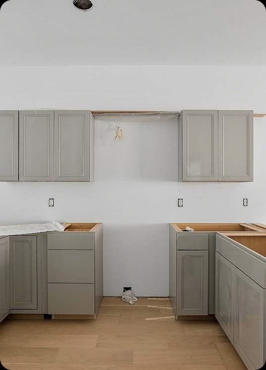 Kitchen under construction